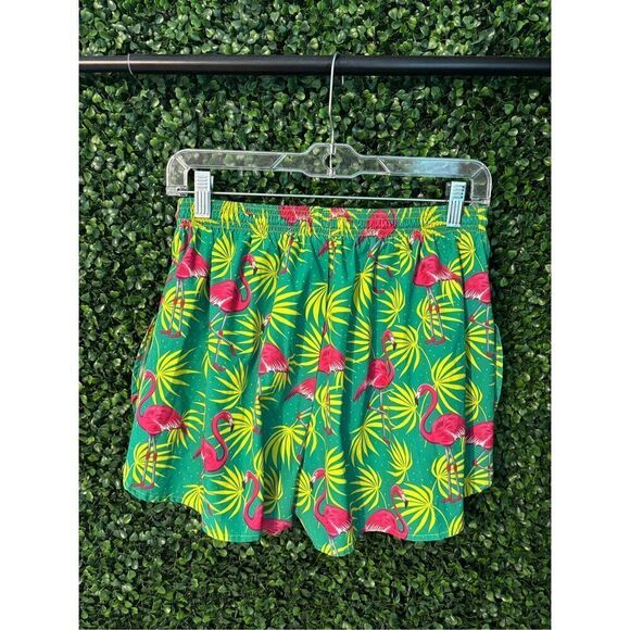 B. O. A. Half Split Trainer Running Shorts in Flamingo Green Size Large - Picture 2 of 4